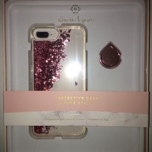 Protective case with ring stand